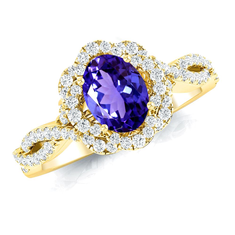 Yellow Gold - Tanzanite