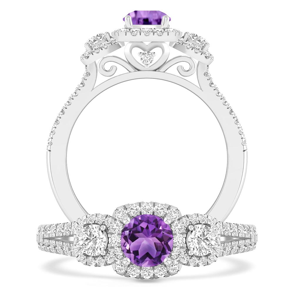 White Gold - Amethyst