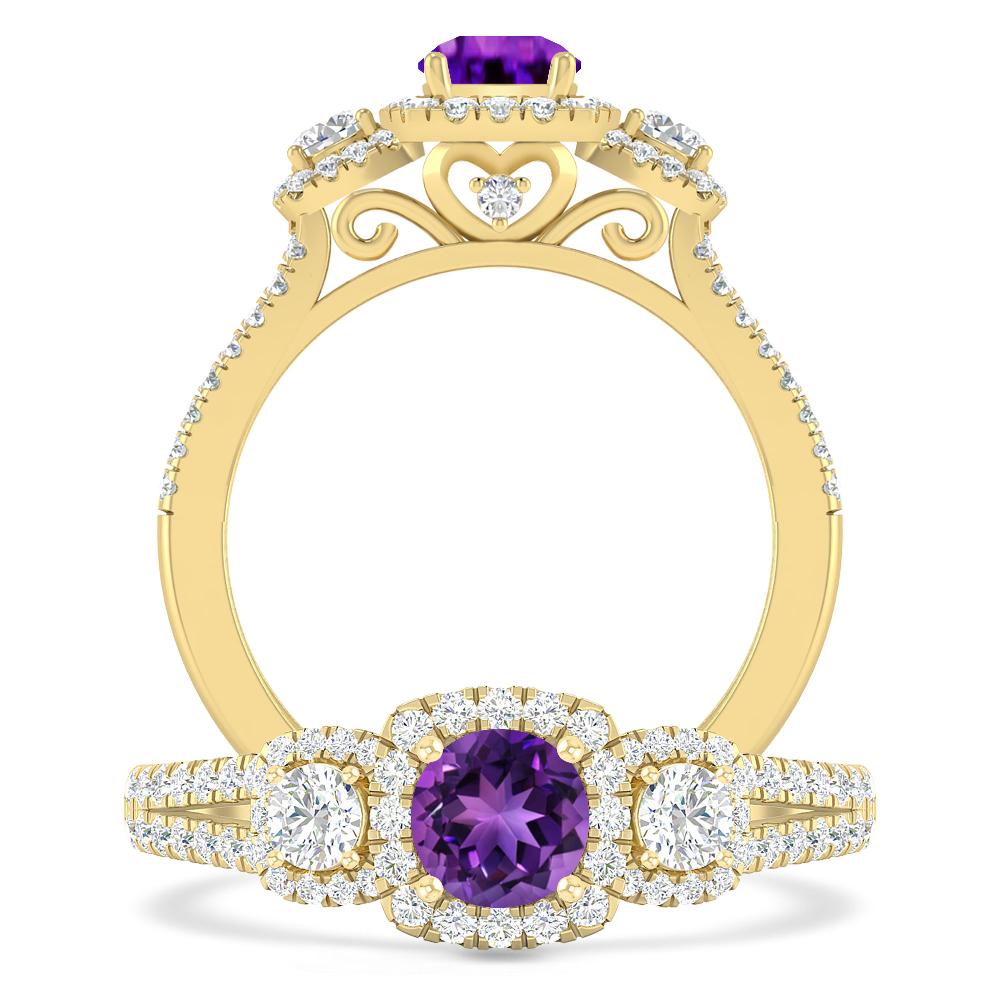 Yellow Gold - Amethyst