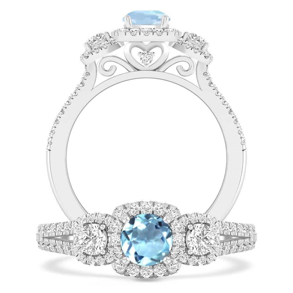 White Gold - Aquamarine