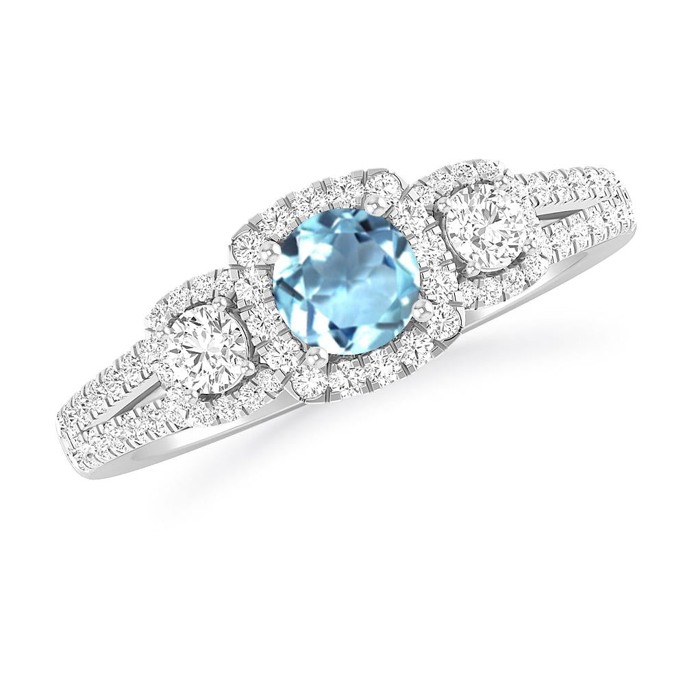 White Gold - Aquamarine