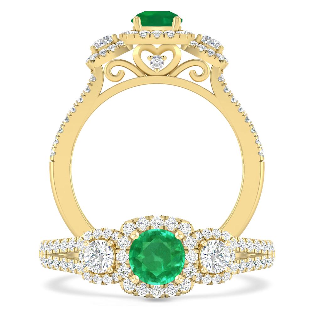 Yellow Gold - Emerald