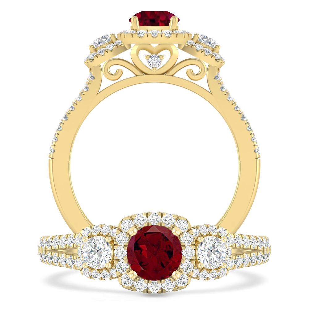 Yellow Gold - Garnet