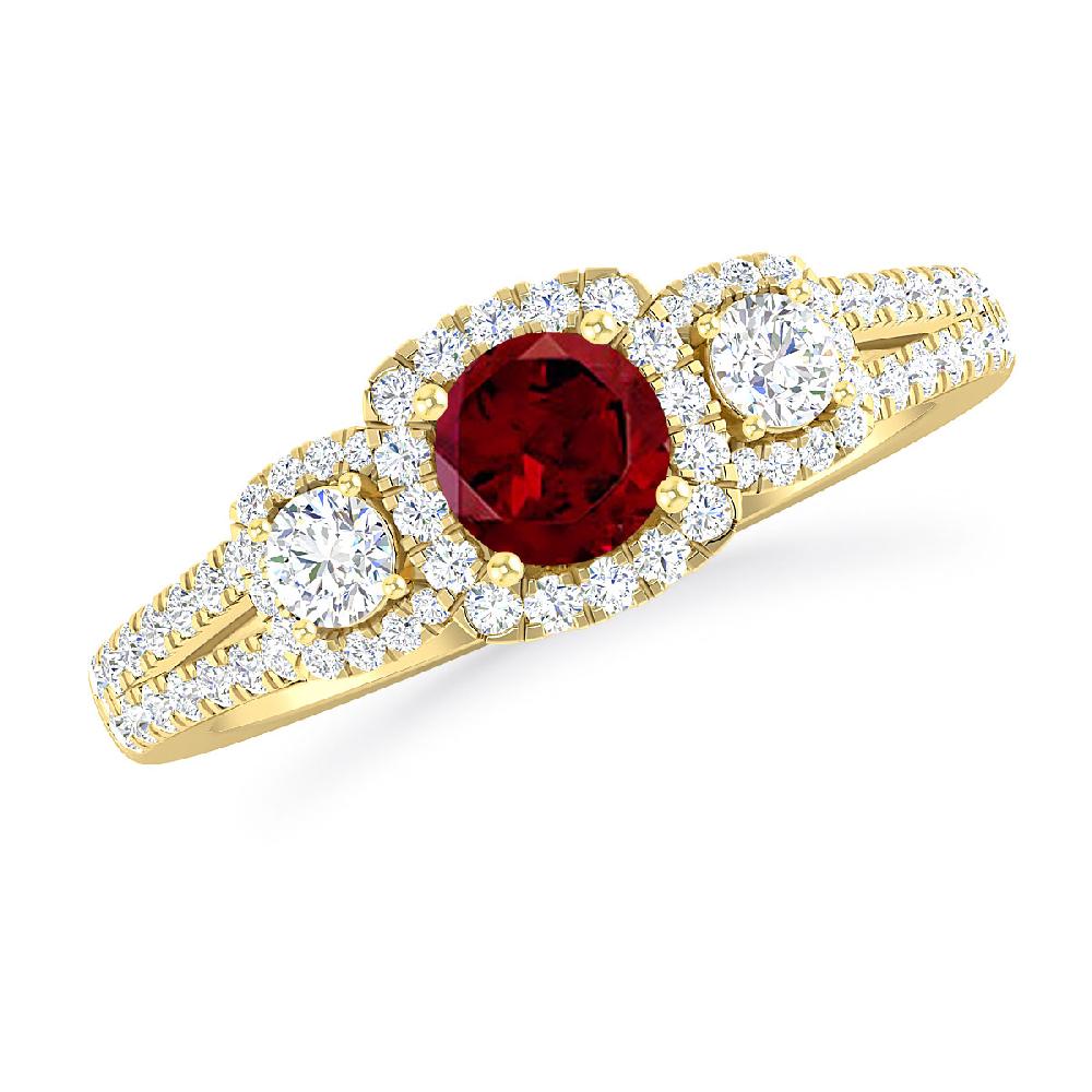 Yellow Gold - Garnet