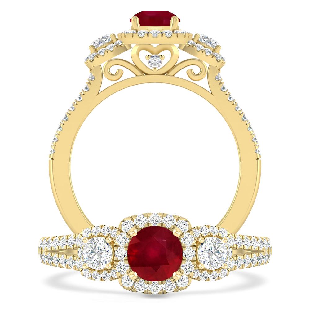 Yellow Gold - Ruby