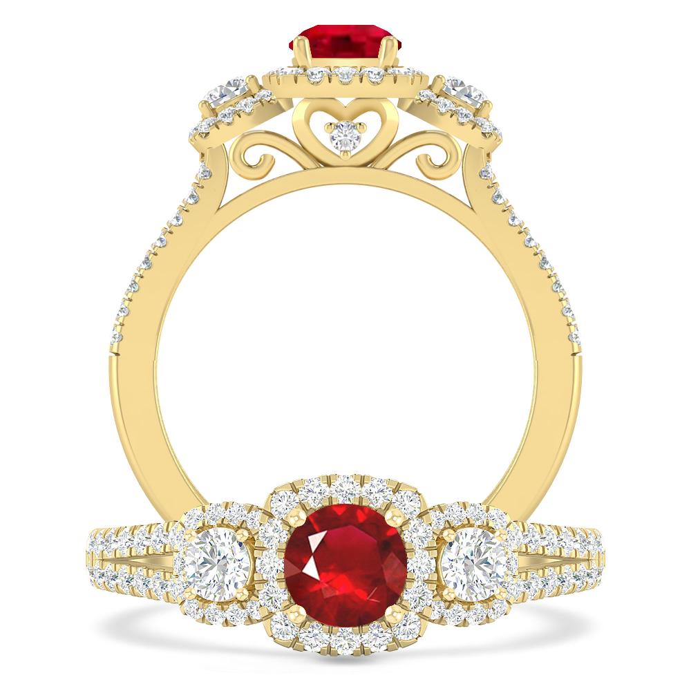 Yellow Gold - Ruby