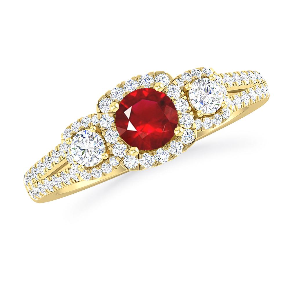 Yellow Gold - Ruby