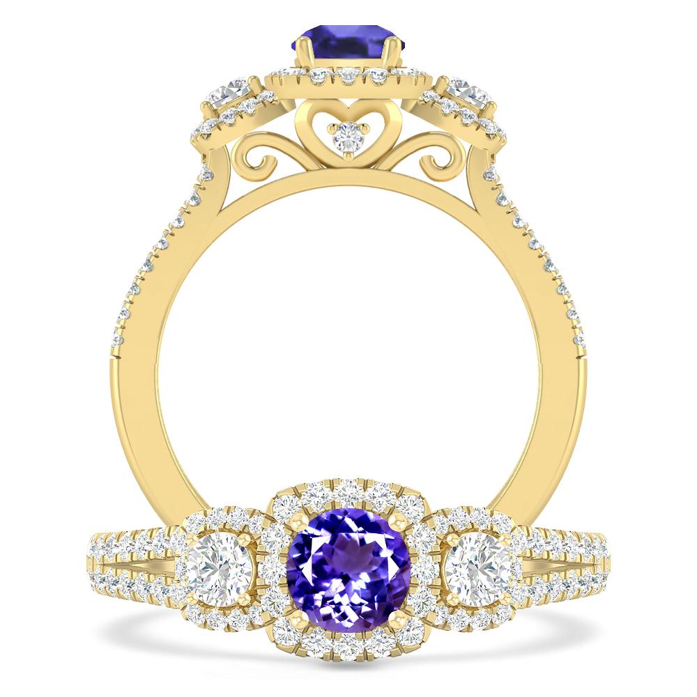 Yellow Gold - Tanzanite