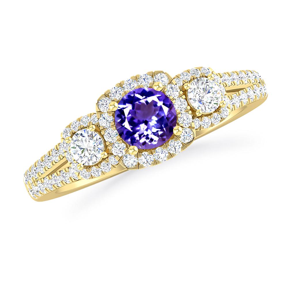 Yellow Gold - Tanzanite