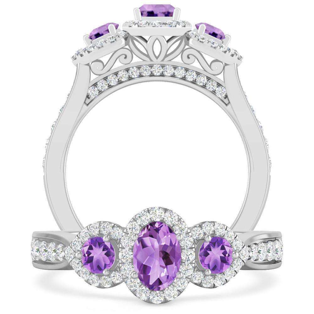 White Gold - Amethyst