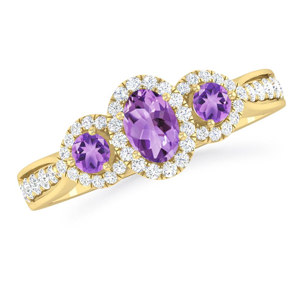 Yellow Gold - Amethyst