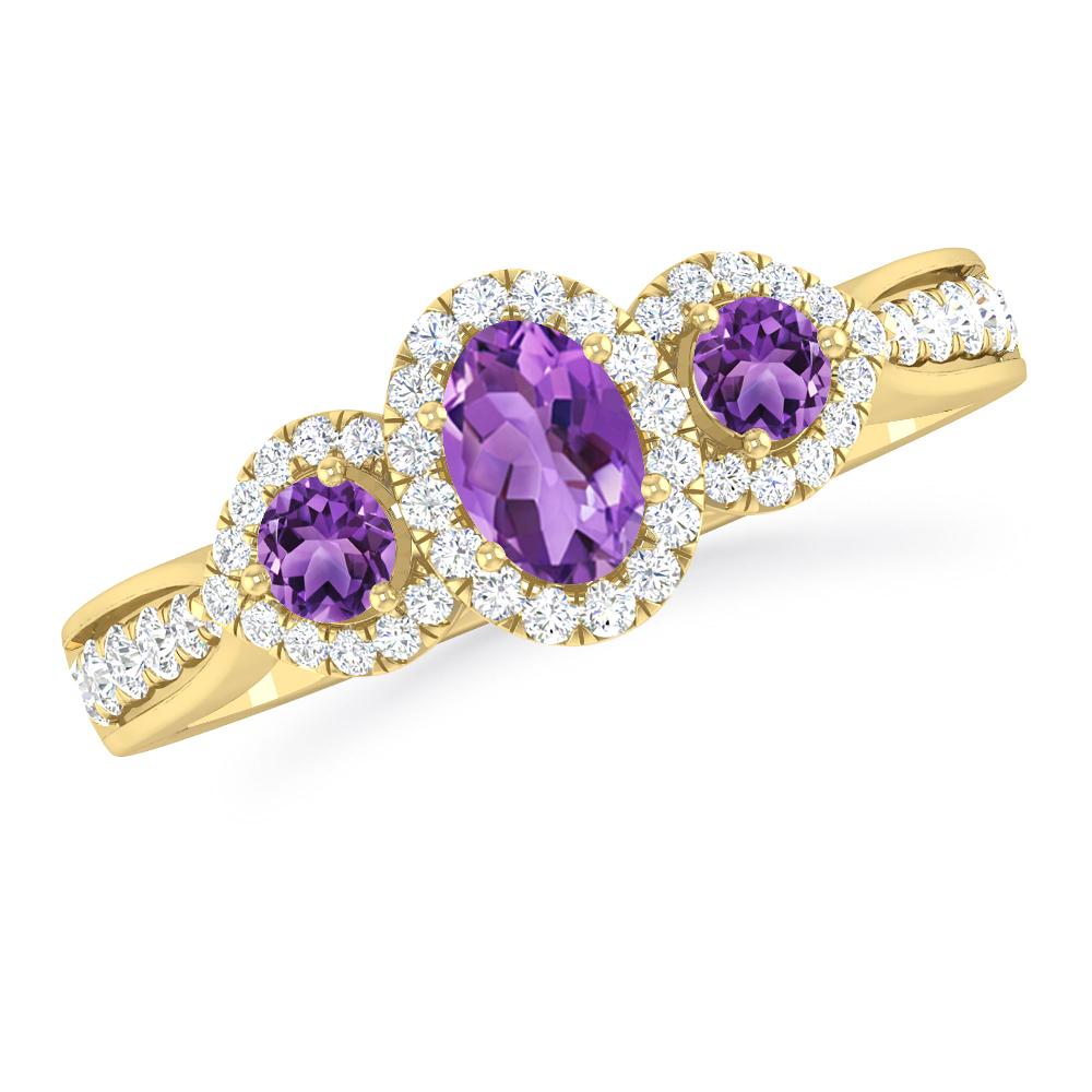 Yellow Gold - Amethyst