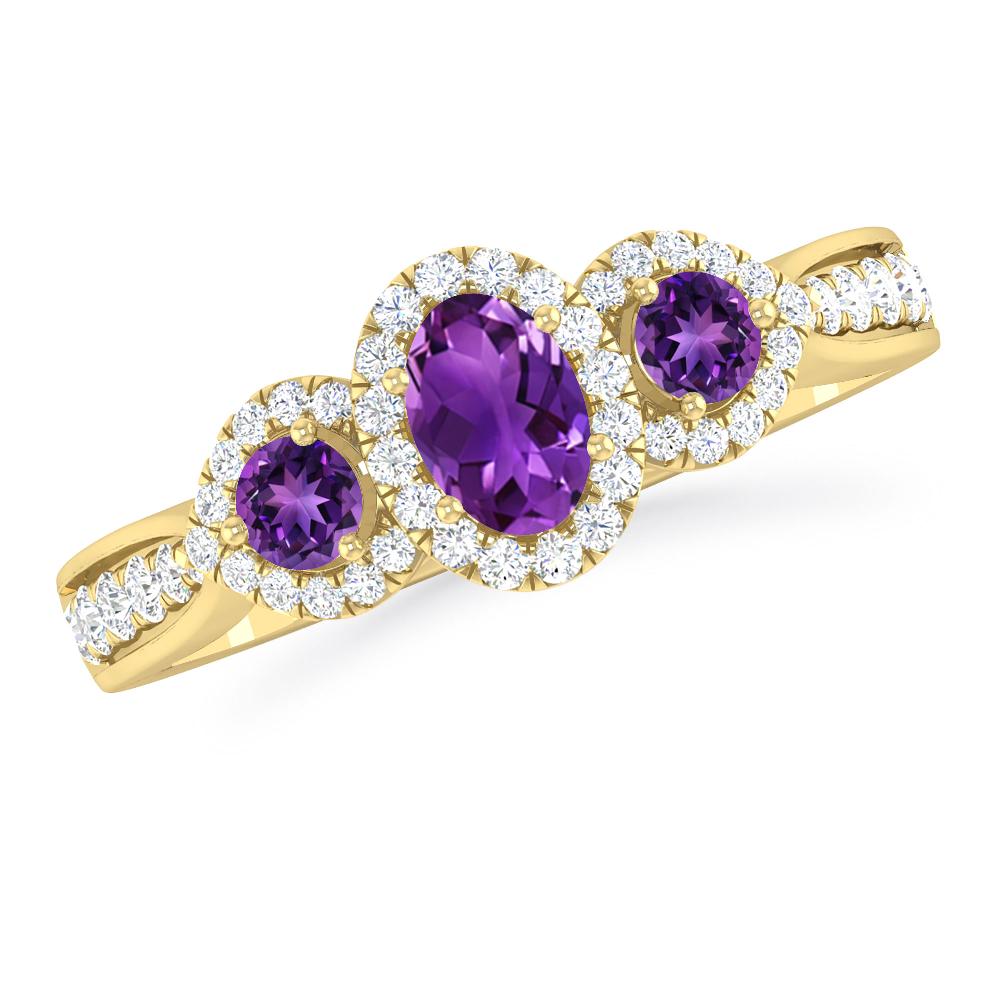 Yellow Gold - Amethyst