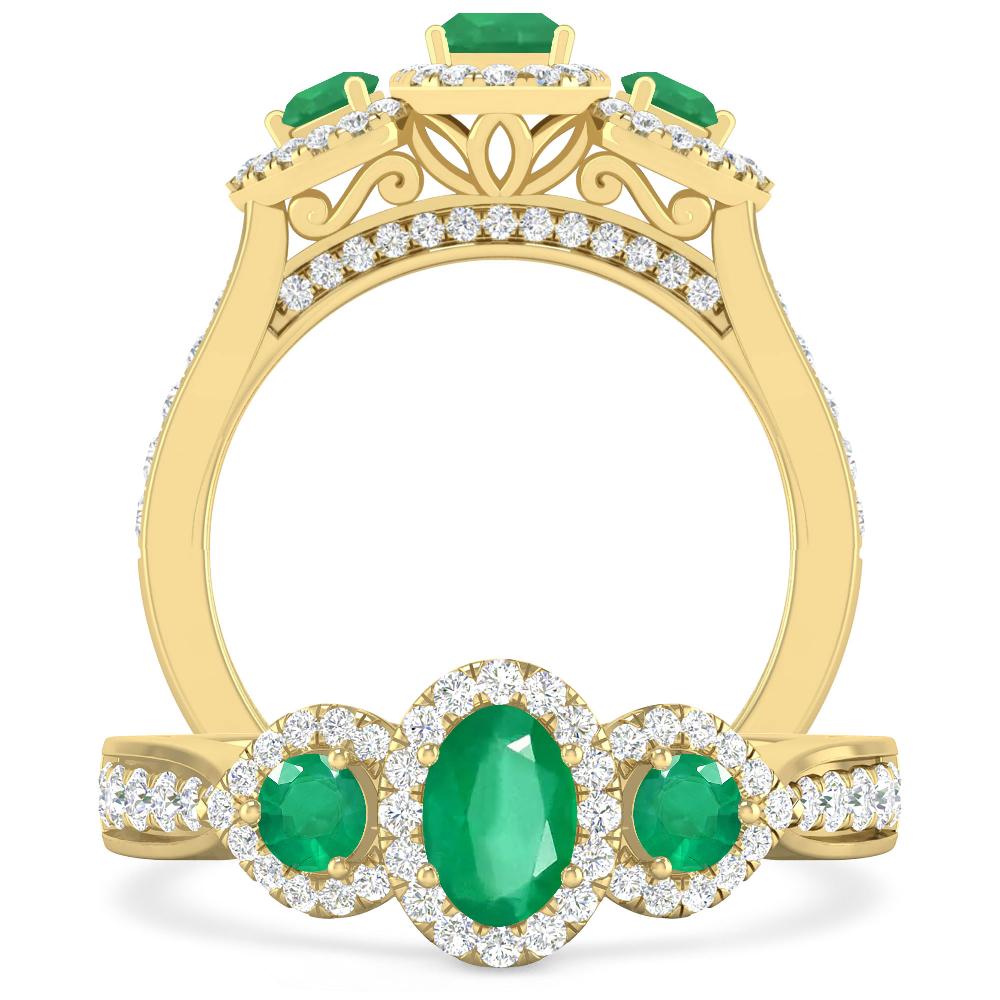 Yellow Gold - Emerald