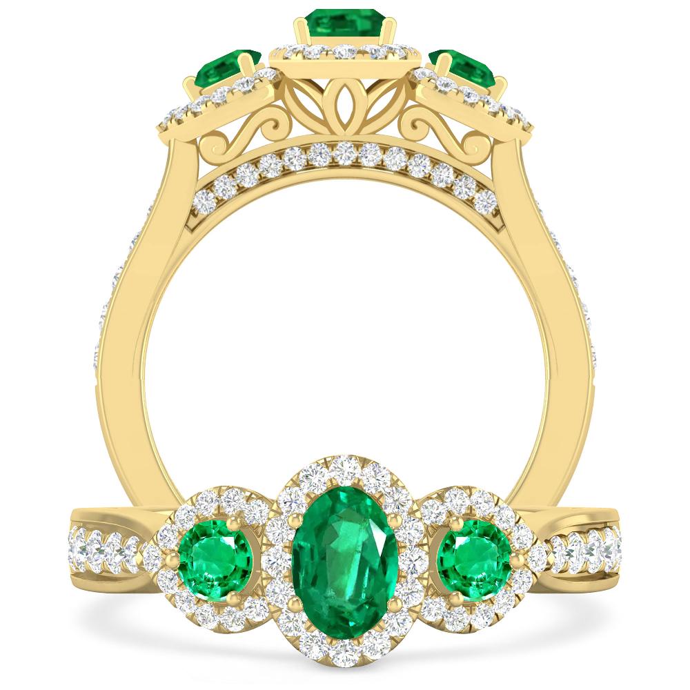 Yellow Gold - Emerald