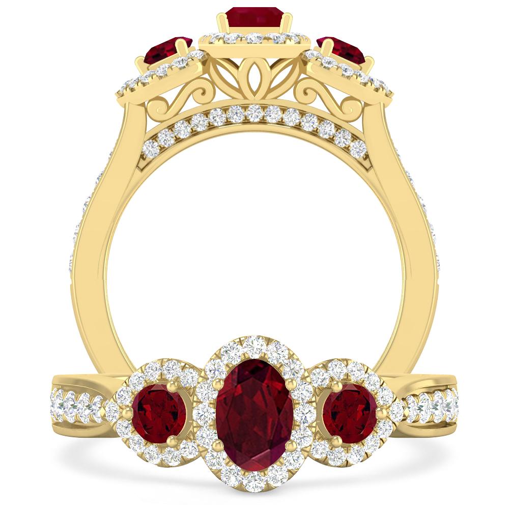 Yellow Gold - Garnet