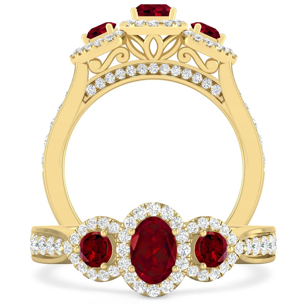 Yellow Gold - Garnet