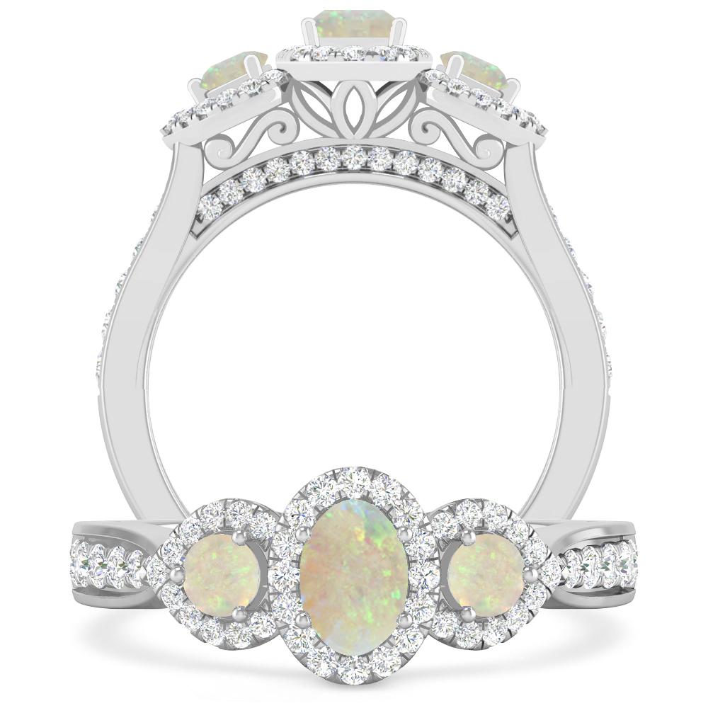 White Gold - Opal