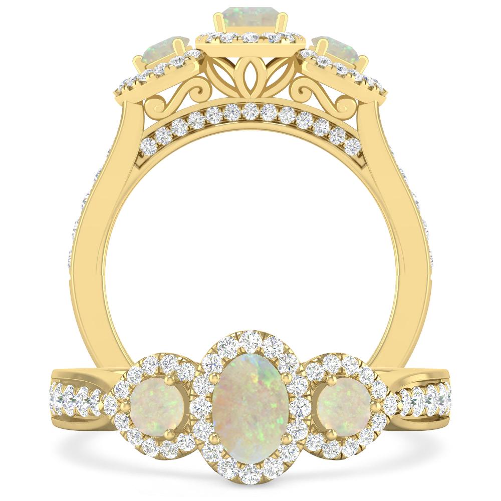 Yellow Gold - Opal