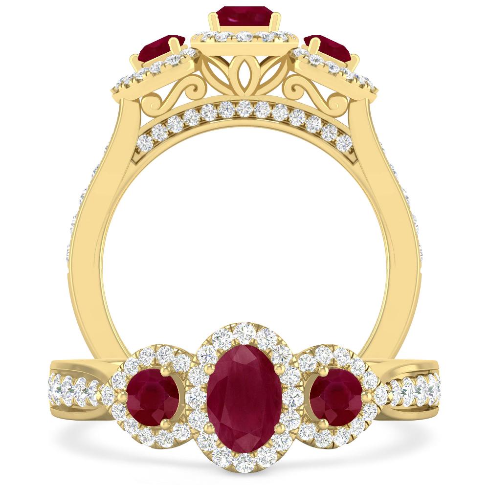 Yellow Gold - Ruby