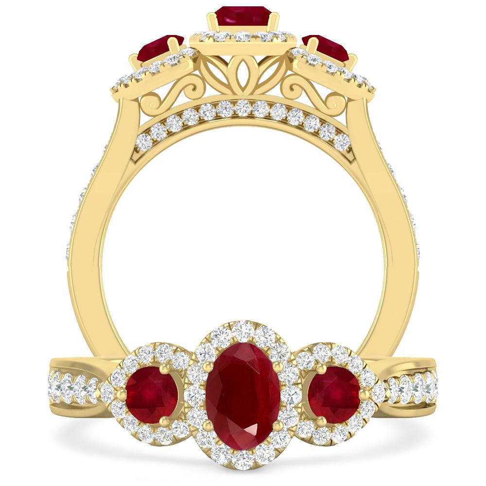 Yellow Gold - Ruby