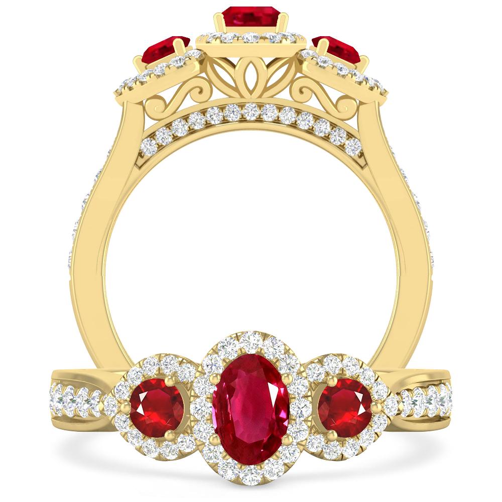 Yellow Gold - Ruby