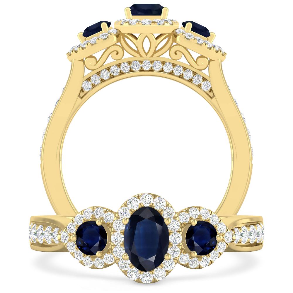 Yellow Gold - Sapphire