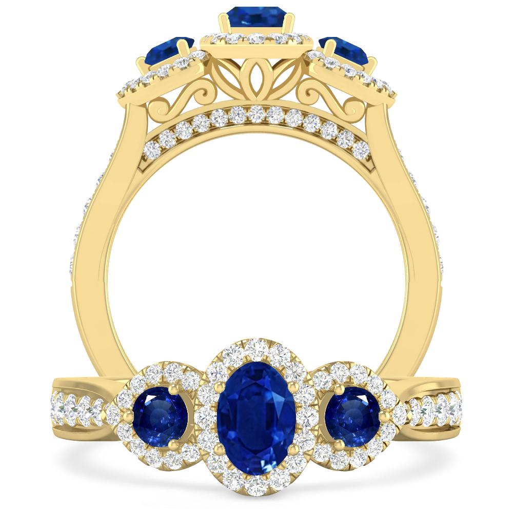 Yellow Gold - Sapphire