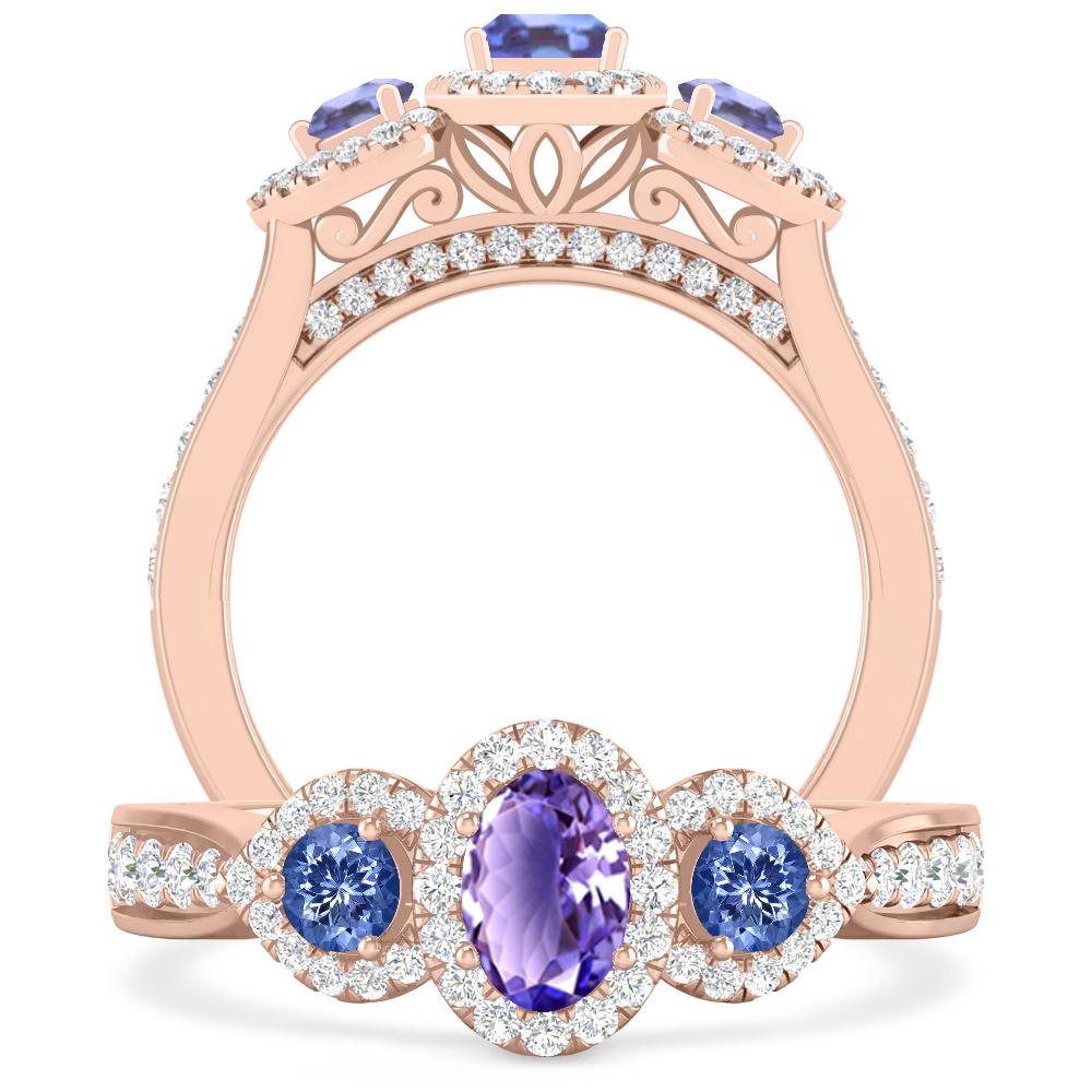 Rose Gold - Tanzanite