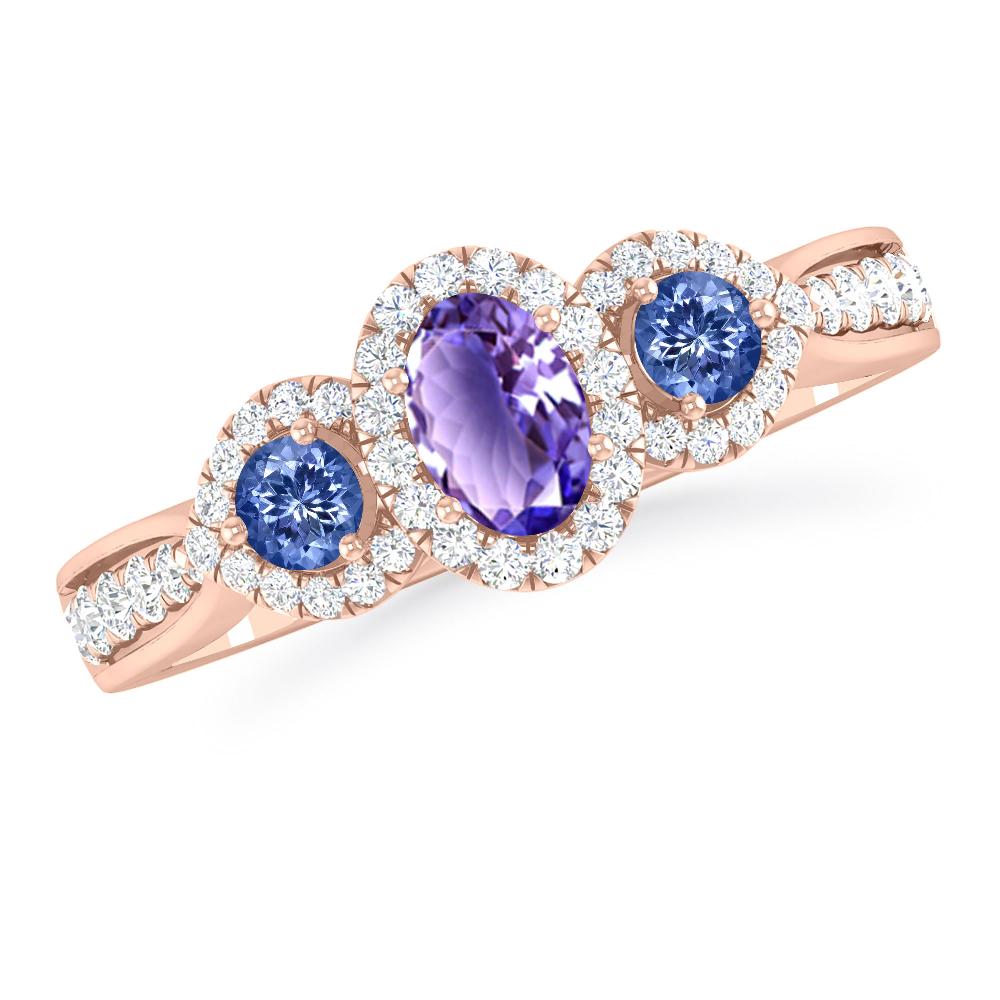 Rose Gold - Tanzanite