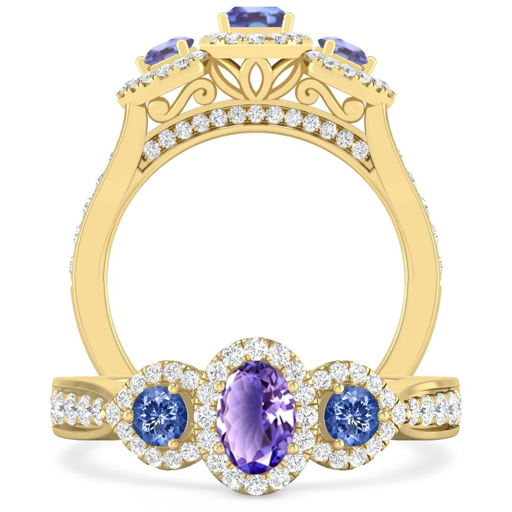 Yellow Gold - Tanzanite