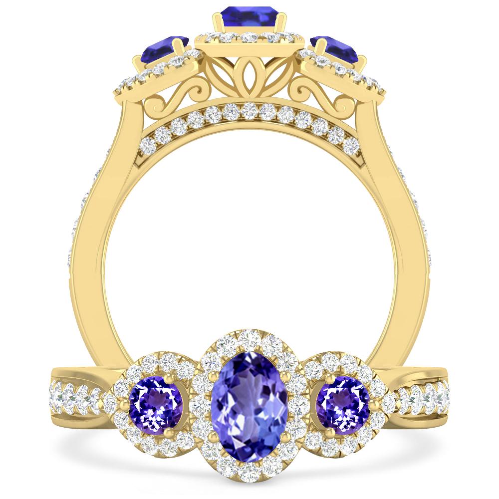 Yellow Gold - Tanzanite