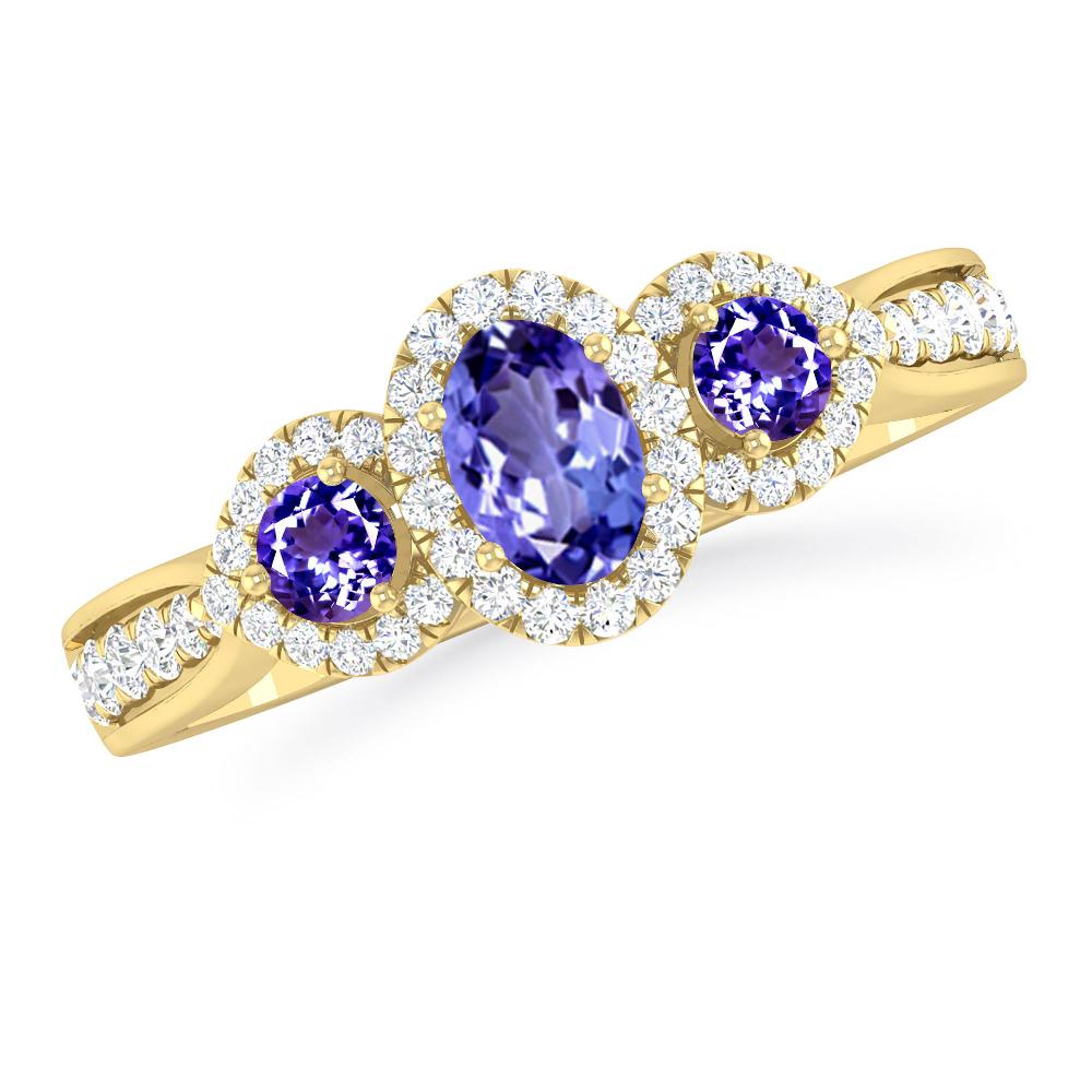 Yellow Gold - Tanzanite