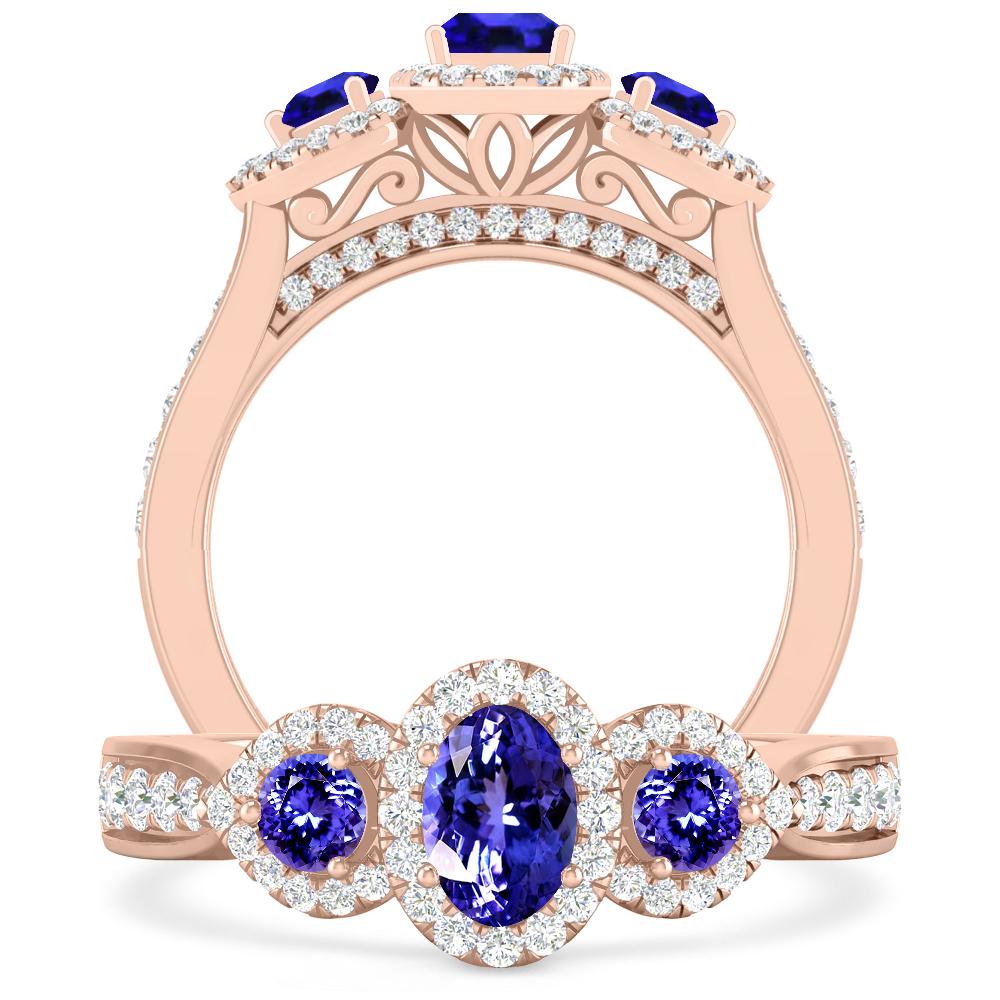 Rose Gold - Tanzanite