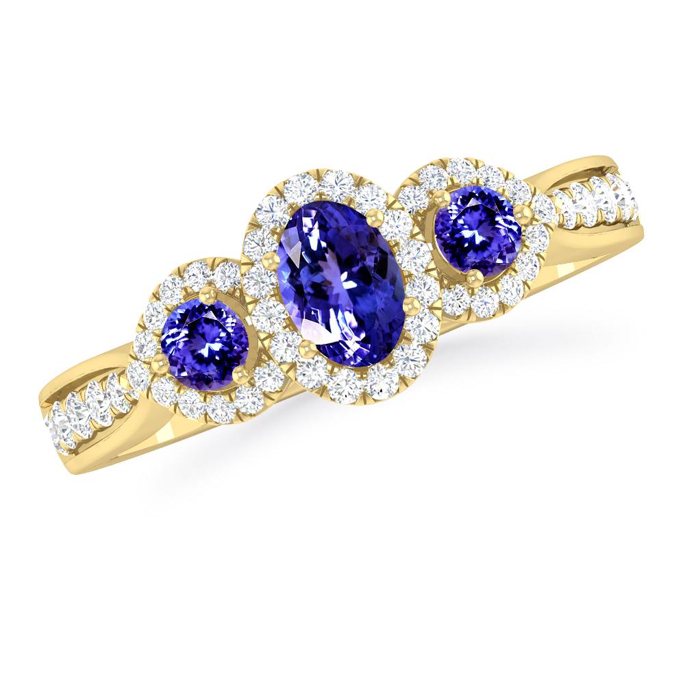 Yellow Gold - Tanzanite