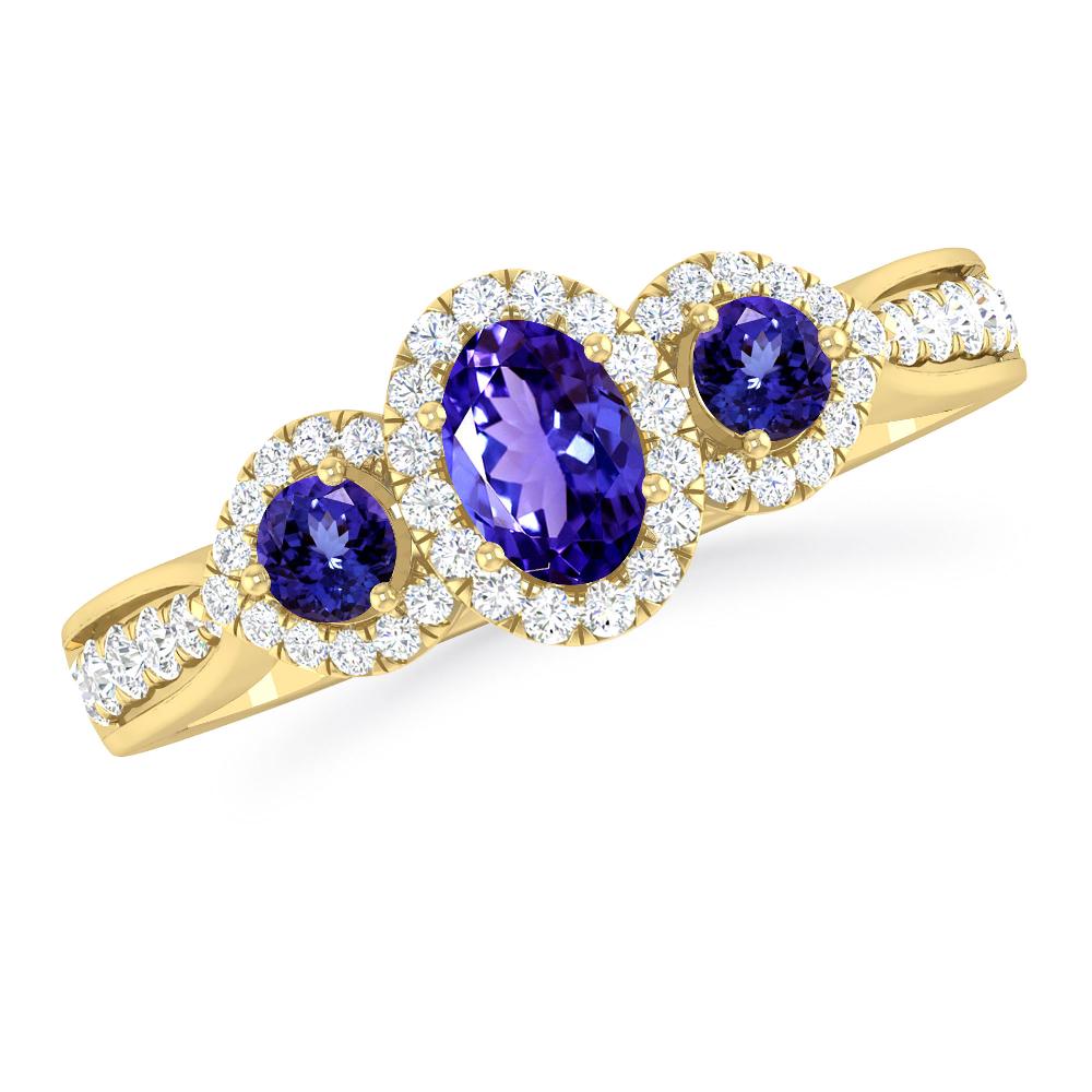 Yellow Gold - Tanzanite