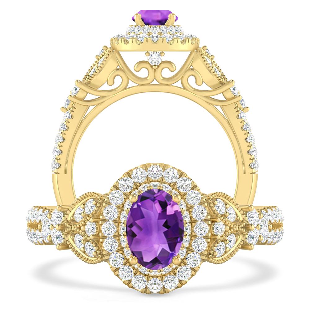 Yellow Gold - Amethyst