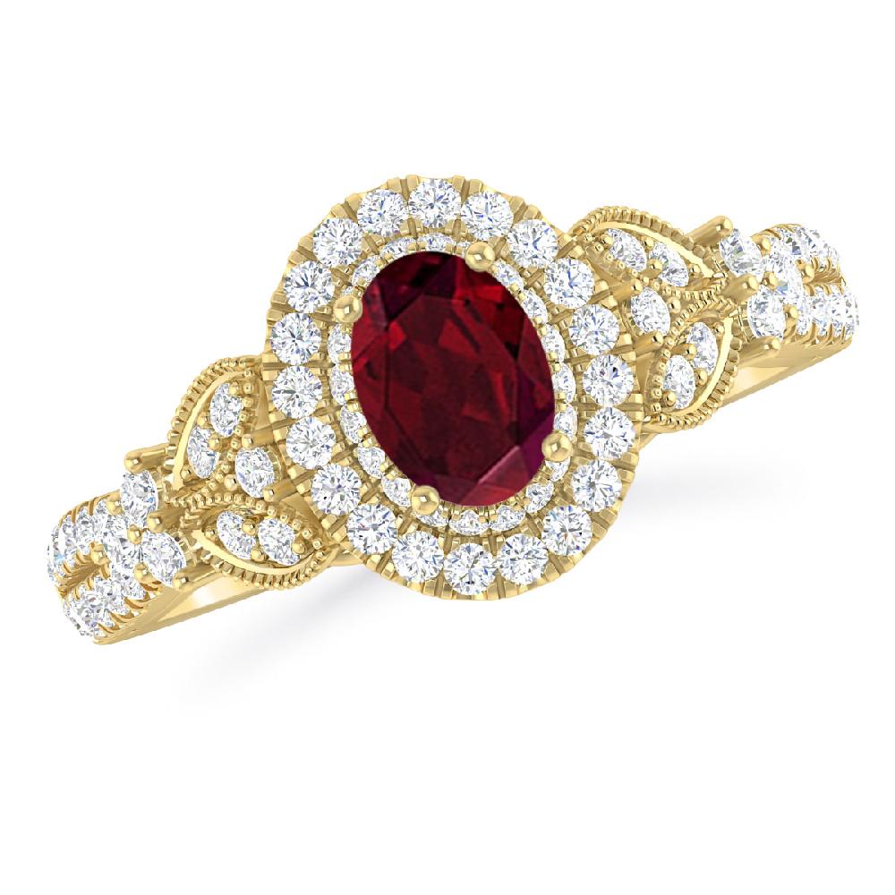 Yellow Gold - Garnet