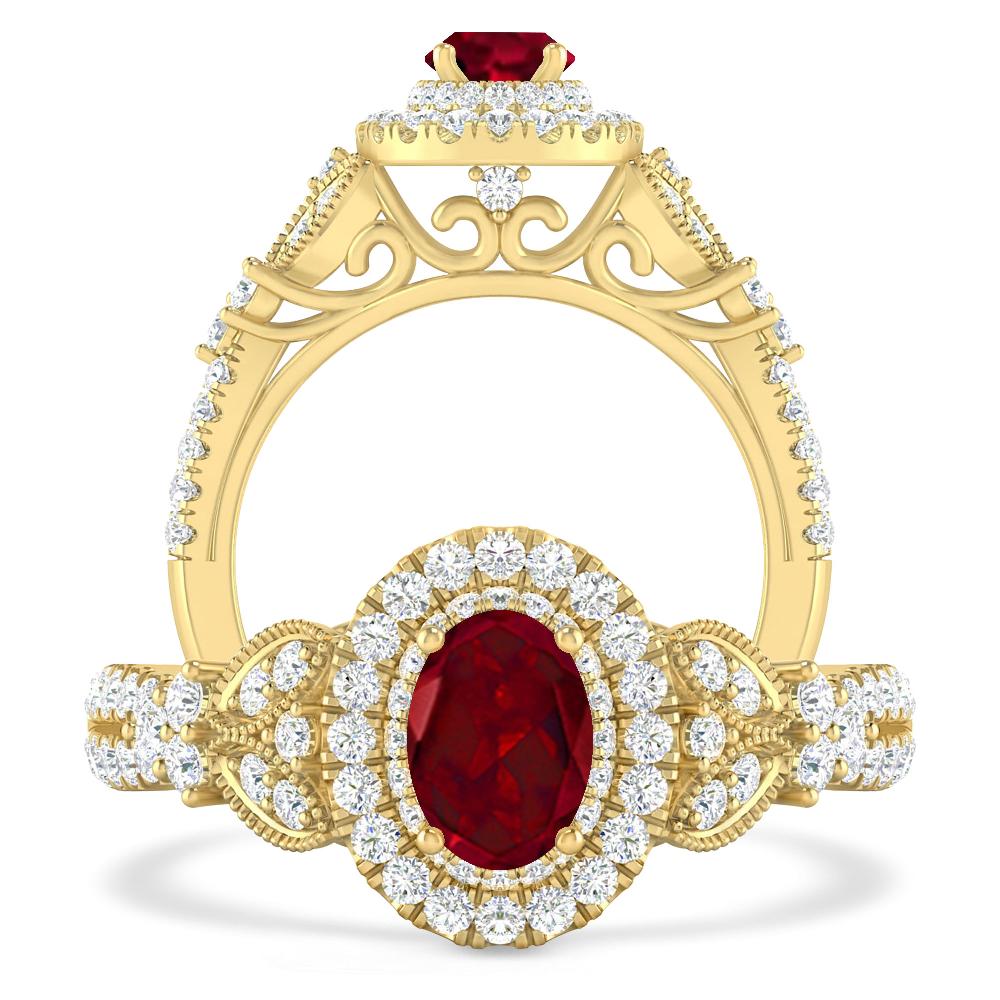 Yellow Gold - Garnet
