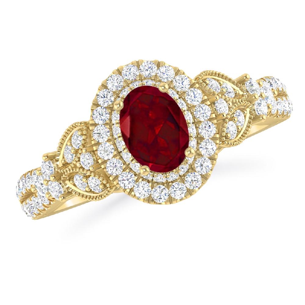 Yellow Gold - Garnet