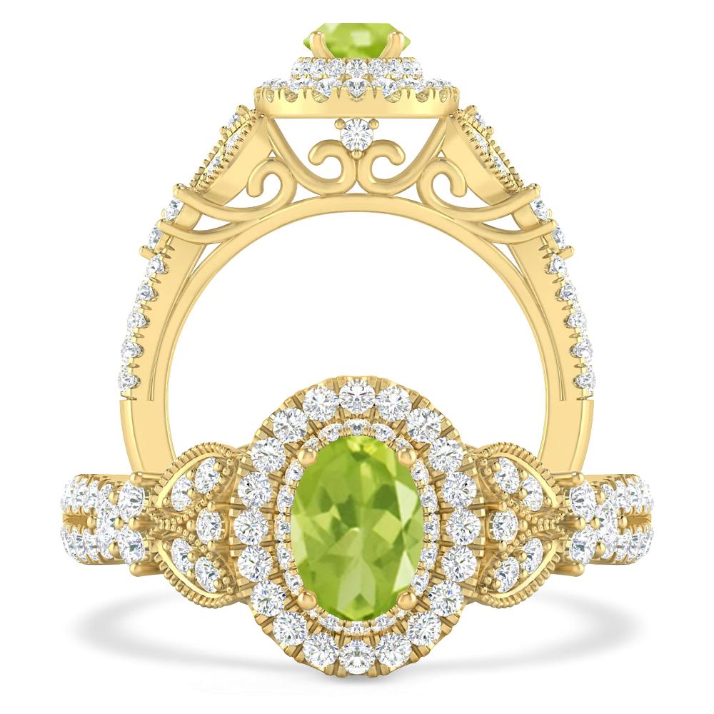 Yellow Gold - Peridot