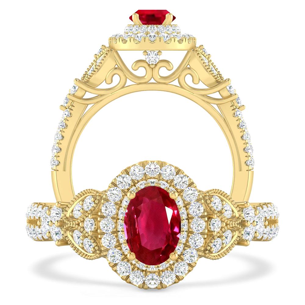 Yellow Gold - Ruby