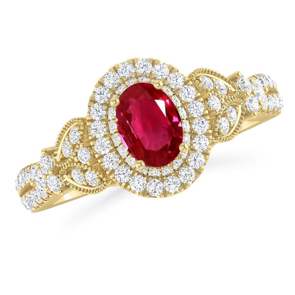 Yellow Gold - Ruby