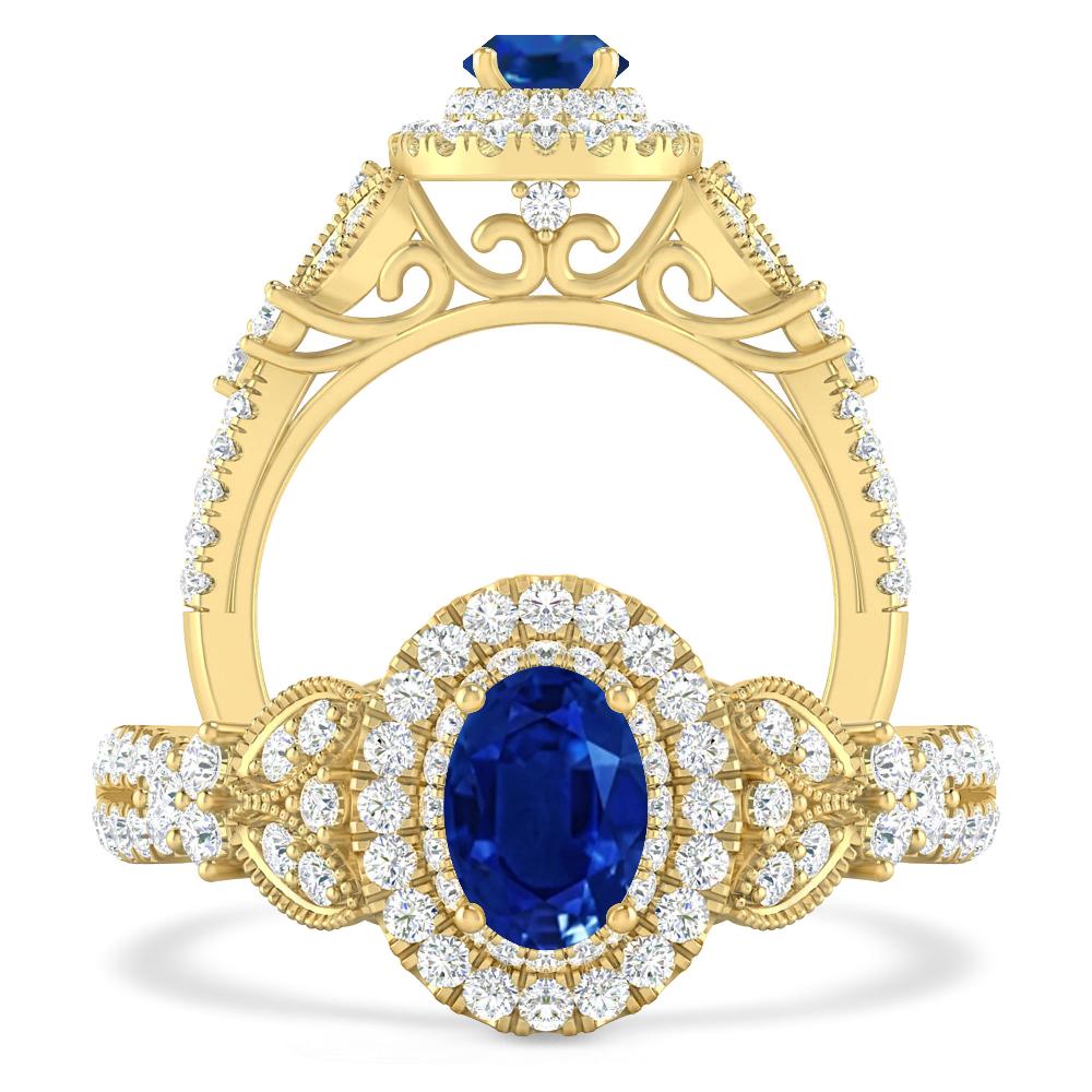 Yellow Gold - Sapphire
