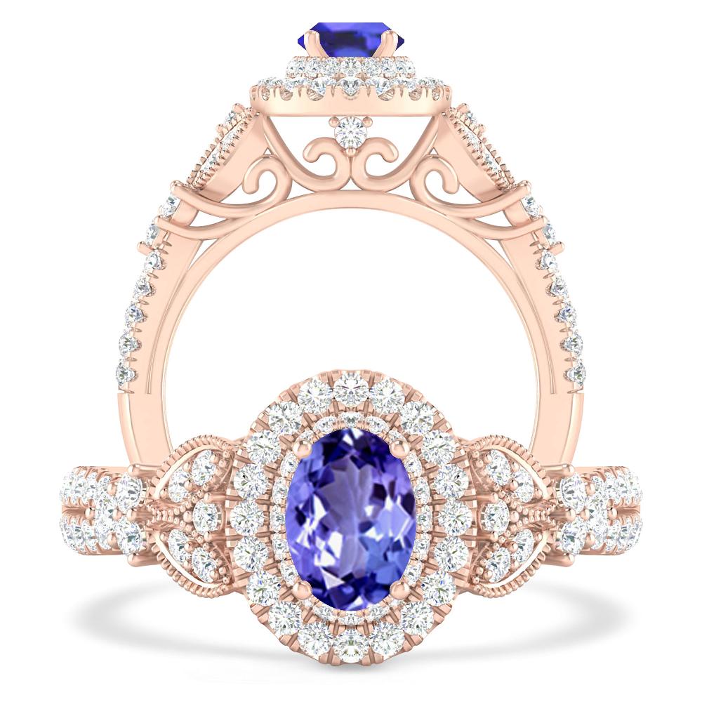 Rose Gold - Tanzanite