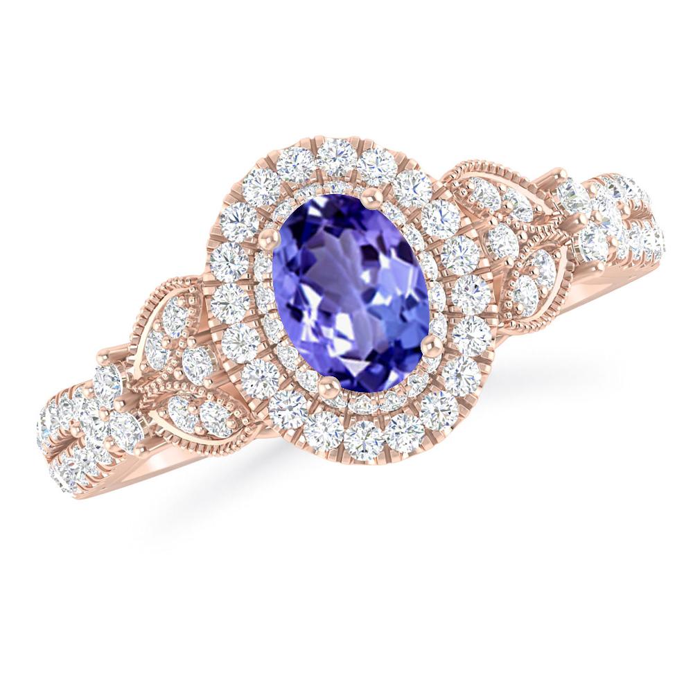 Rose Gold - Tanzanite