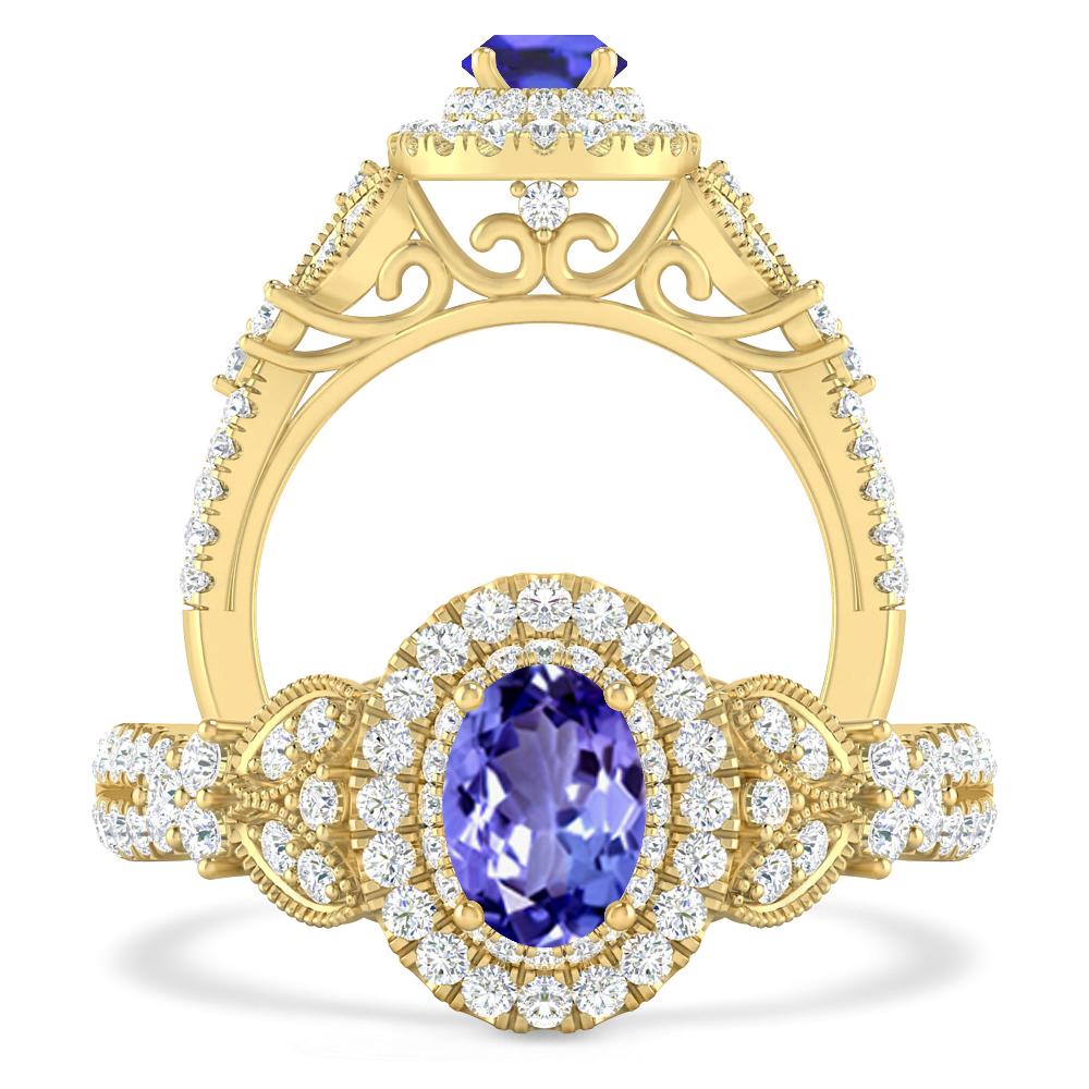 Yellow Gold - Tanzanite