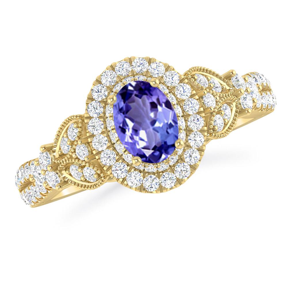 Yellow Gold - Tanzanite