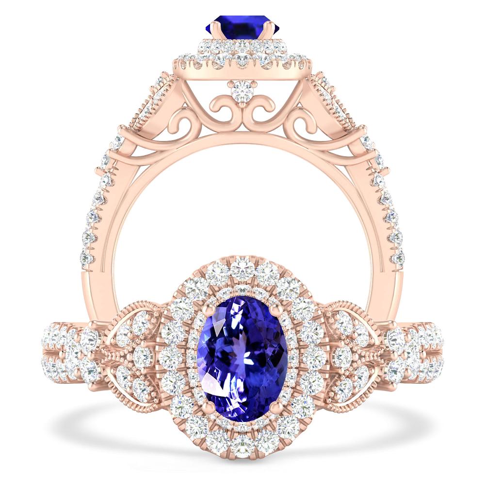 Rose Gold - Tanzanite