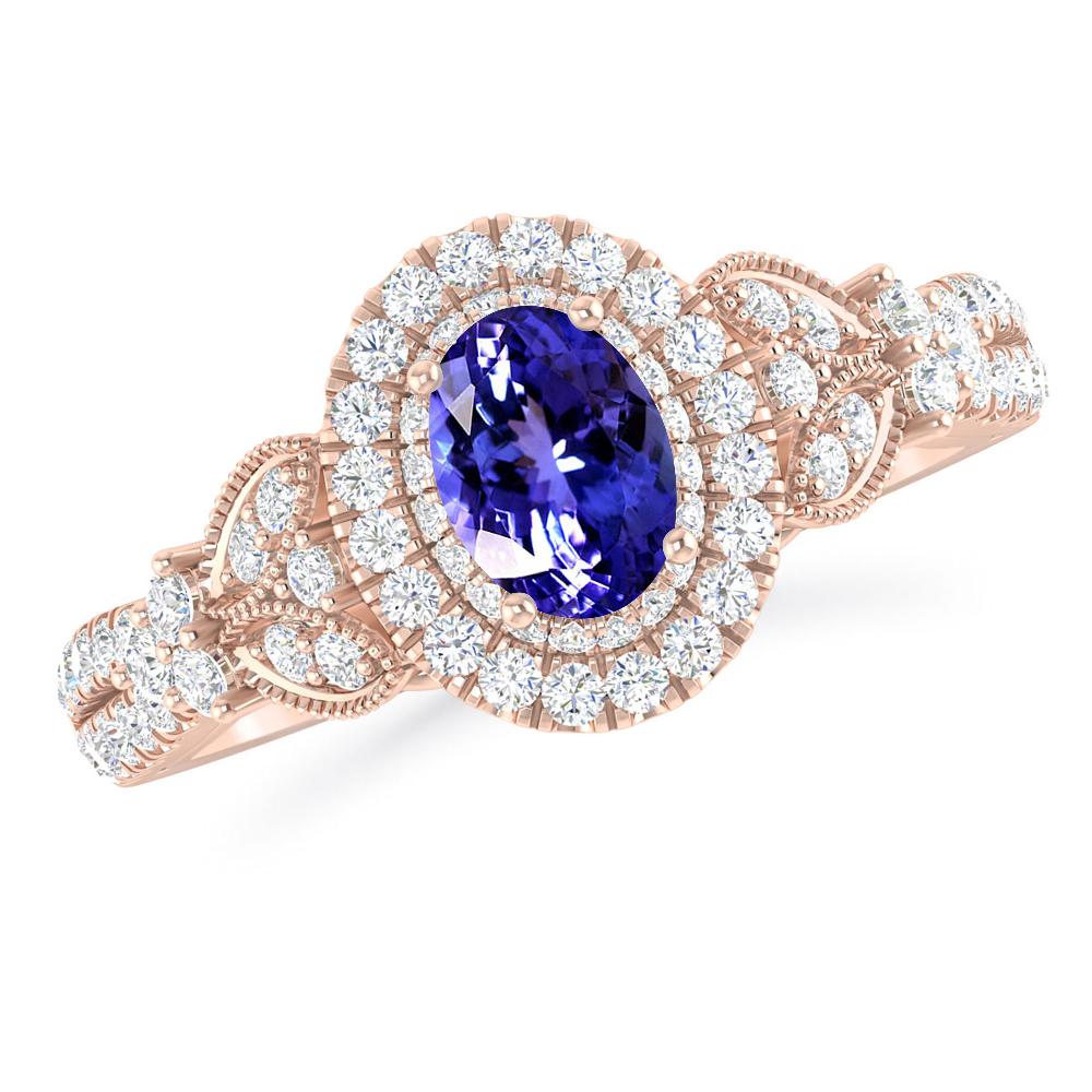 Rose Gold - Tanzanite